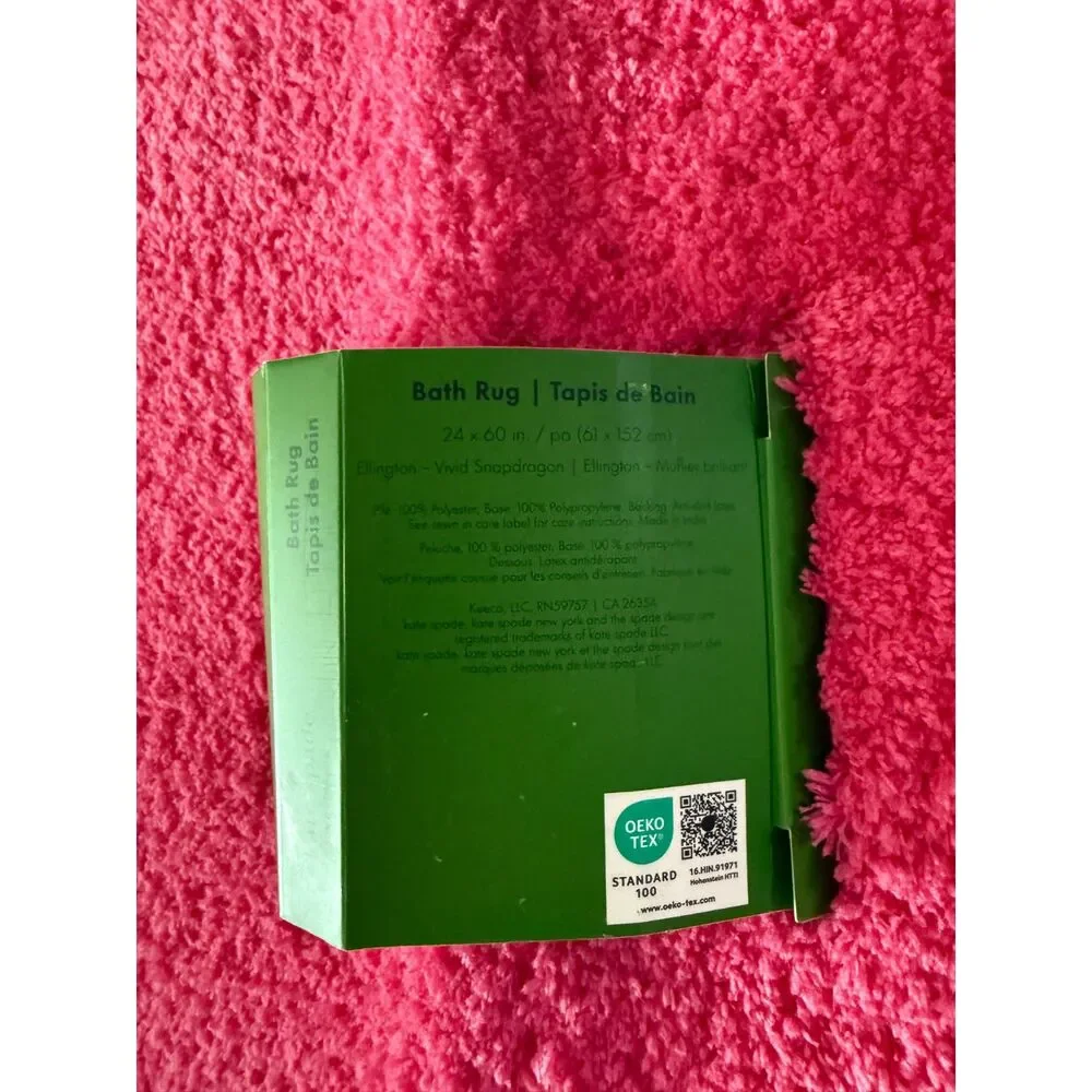 Kate Spade New York 24x60 vivid Pink Bath Rug – Ellington Vivid Snapdragon  NWT